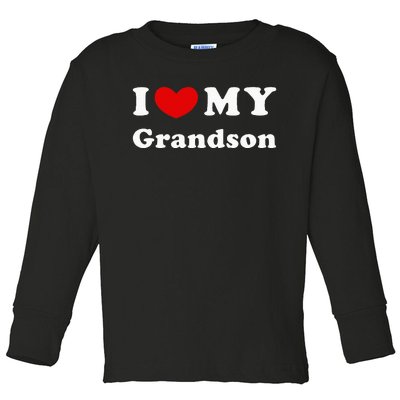 I Love My Grandson Toddler Long Sleeve Shirt