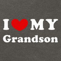I Love My Grandson Cotton Canvas Backpack