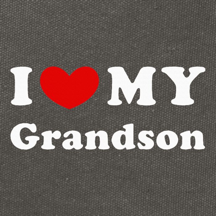 I Love My Grandson Cotton Canvas Backpack