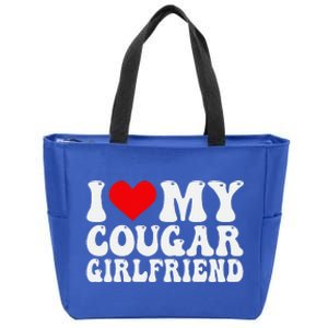 I Love My Cougar Girlfriend I Heart My Cougar Girlfriend GF Zip Tote Bag