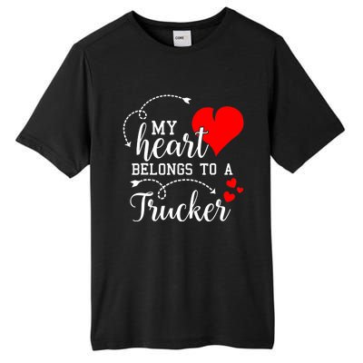 I Love My Trucker Husband Wife Gifts Valentines Day Tall Fusion ChromaSoft Performance T-Shirt