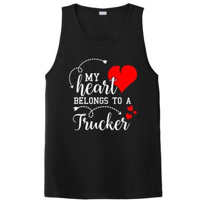 I Love My Trucker Husband Wife Gifts Valentines Day PosiCharge Competitor Tank