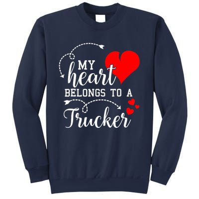 I Love My Trucker Husband Wife Gifts Valentines Day Sweatshirt