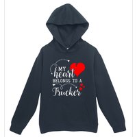 I Love My Trucker Husband Wife Gifts Valentines Day Urban Pullover Hoodie