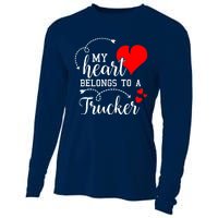 I Love My Trucker Husband Wife Gifts Valentines Day Cooling Performance Long Sleeve Crew