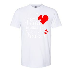 I Love My Trucker Husband Wife Gifts Valentines Day Softstyle CVC T-Shirt