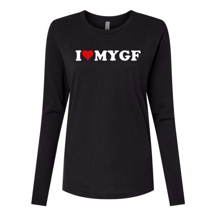 I Love My Hot Girlfriend I Heart My Hot Girlfriend Gf Womens Cotton Relaxed Long Sleeve T-Shirt