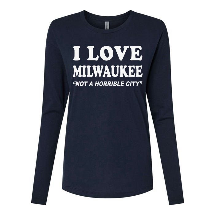 I Love Milwaukee Wisconsin Womens Cotton Relaxed Long Sleeve T-Shirt