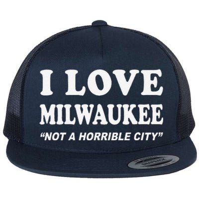 I Love Milwaukee Wisconsin Flat Bill Trucker Hat