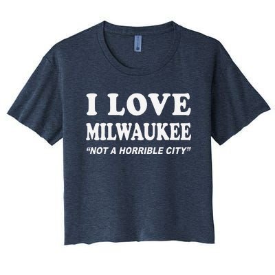 I Love Milwaukee Wisconsin Women's Crop Top Tee