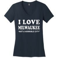 I Love Milwaukee Wisconsin Women's V-Neck T-Shirt