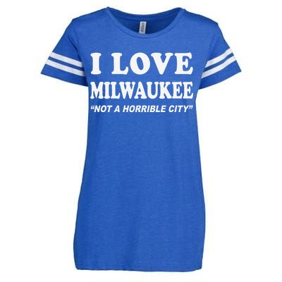 I Love Milwaukee Wisconsin Enza Ladies Jersey Football T-Shirt