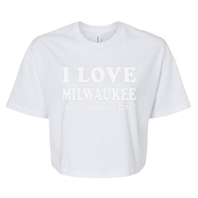 I Love Milwaukee Wisconsin Bella+Canvas Jersey Crop Tee