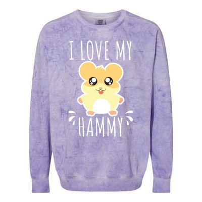 I Love My Hammy Hamster Gift Costume Outfit Colorblast Crewneck Sweatshirt