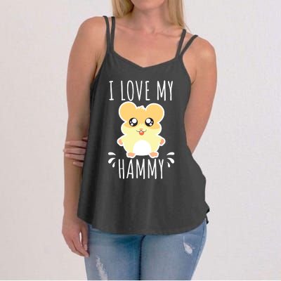 I Love My Hammy Hamster Gift Costume Outfit Women's Strappy Tank