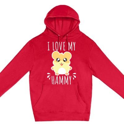 I Love My Hammy Hamster Gift Costume Outfit Premium Pullover Hoodie