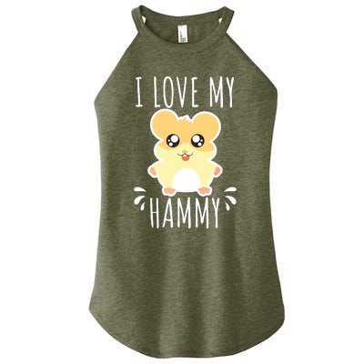 I Love My Hammy Hamster Gift Costume Outfit Women's Perfect Tri Rocker Tank