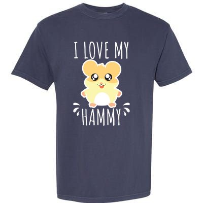 I Love My Hammy Hamster Gift Costume Outfit Garment-Dyed Heavyweight T-Shirt