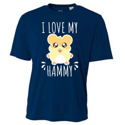 I Love My Hammy Hamster Gift Costume Outfit Cooling Performance Crew T-Shirt