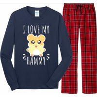 I Love My Hammy Hamster Gift Costume Outfit Long Sleeve Pajama Set