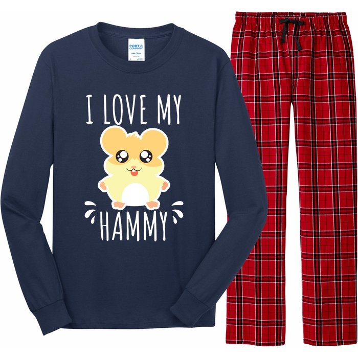 I Love My Hammy Hamster Gift Costume Outfit Long Sleeve Pajama Set