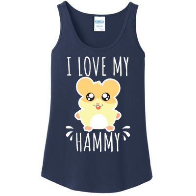 I Love My Hammy Hamster Gift Costume Outfit Ladies Essential Tank