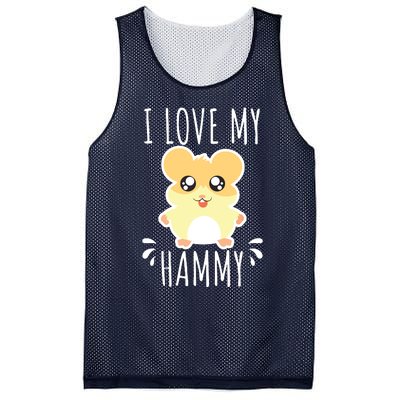 I Love My Hammy Hamster Gift Costume Outfit Mesh Reversible Basketball Jersey Tank