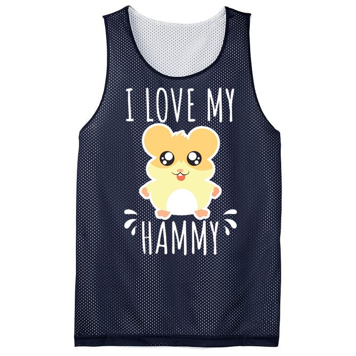 I Love My Hammy Hamster Gift Costume Outfit Mesh Reversible Basketball Jersey Tank