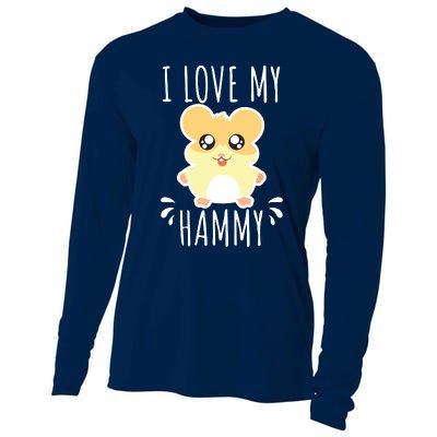 I Love My Hammy Hamster Gift Costume Outfit Cooling Performance Long Sleeve Crew