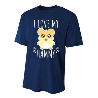 I Love My Hammy Hamster Gift Costume Outfit Performance Sprint T-Shirt