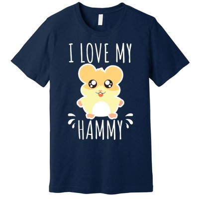 I Love My Hammy Hamster Gift Costume Outfit Premium T-Shirt