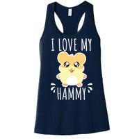 I Love My Hammy Hamster Gift Costume Outfit Women's Racerback Tank