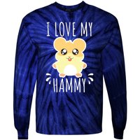 I Love My Hammy Hamster Gift Costume Outfit Tie-Dye Long Sleeve Shirt