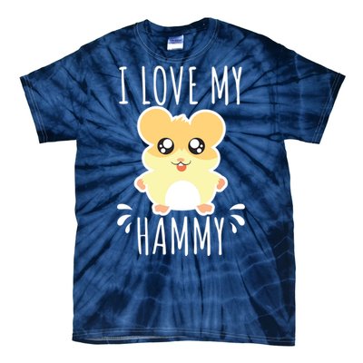 I Love My Hammy Hamster Gift Costume Outfit Tie-Dye T-Shirt