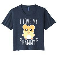 I Love My Hammy Hamster Gift Costume Outfit Women's Crop Top Tee