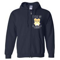 I Love My Hammy Hamster Gift Costume Outfit Full Zip Hoodie