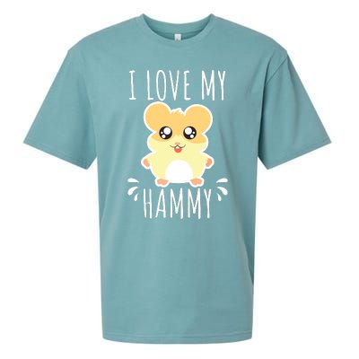 I Love My Hammy Hamster Gift Costume Outfit Sueded Cloud Jersey T-Shirt