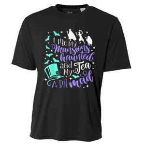 I Like My Mansions Haunted And My Tea A Bit Mad Halloween Cooling Performance Crew T-Shirt