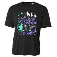 I Like My Mansions Haunted And My Tea A Bit Mad Halloween Cooling Performance Crew T-Shirt