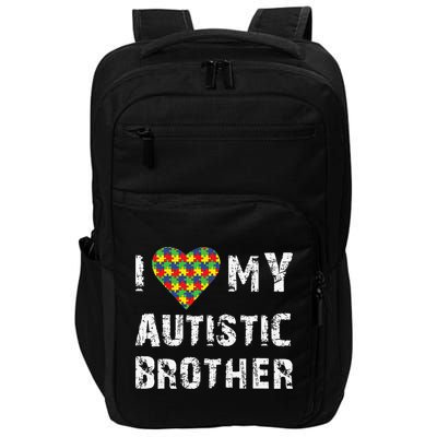 I Love My Autistic Brother Autism Awareness Day Impact Tech Backpack