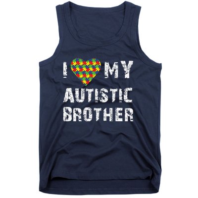 I Love My Autistic Brother Autism Awareness Day Tank Top