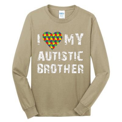 I Love My Autistic Brother Autism Awareness Day Tall Long Sleeve T-Shirt