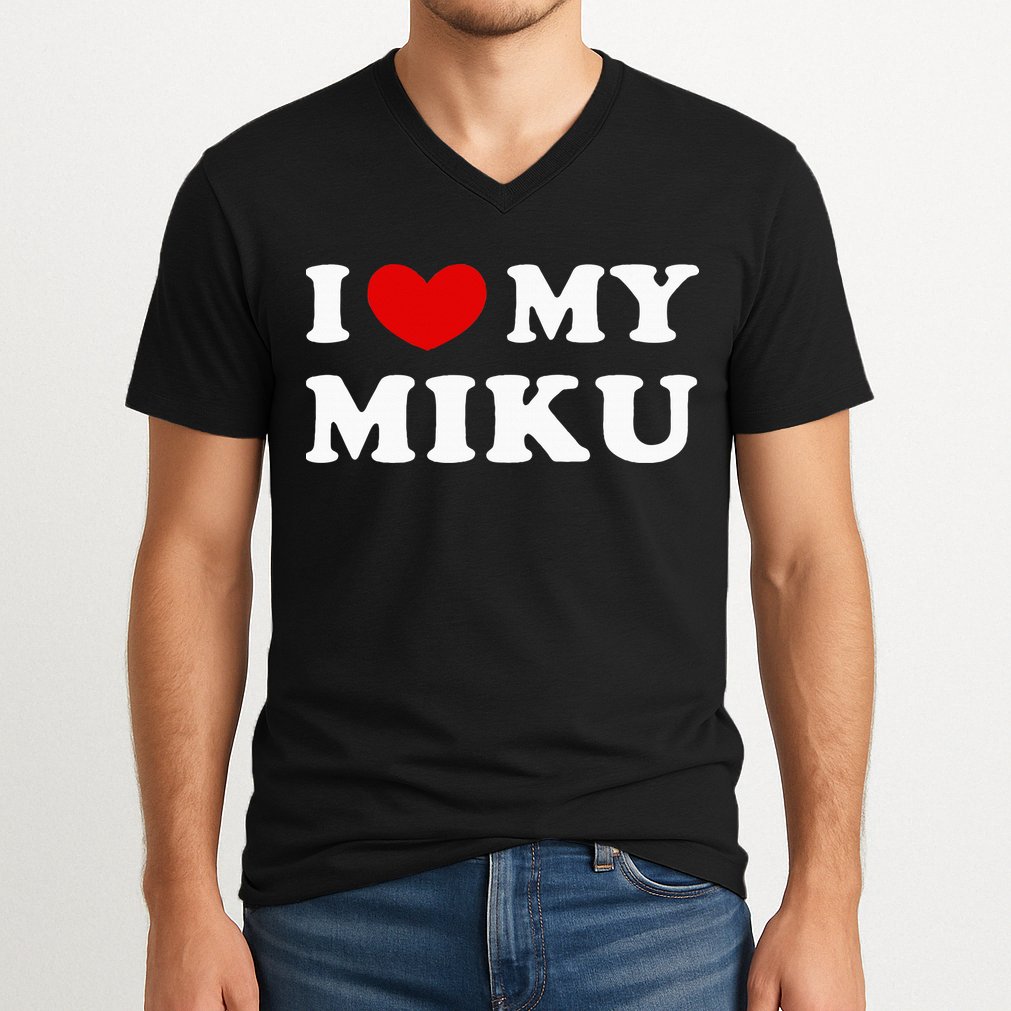 I Love My Miku V-Neck T-Shirt