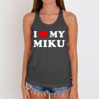 I Love My Miku Women's Knotted Racerback Tank