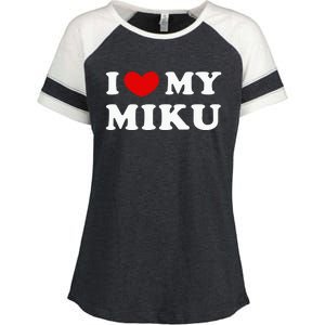 I Love My Miku Enza Ladies Jersey Colorblock Tee