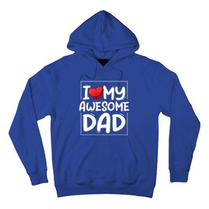 I Love My Awesome Dad Heart Valentines Day Matching Couple Gift Hoodie