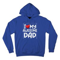 I Love My Awesome Dad Heart Valentines Day Matching Couple Gift Hoodie