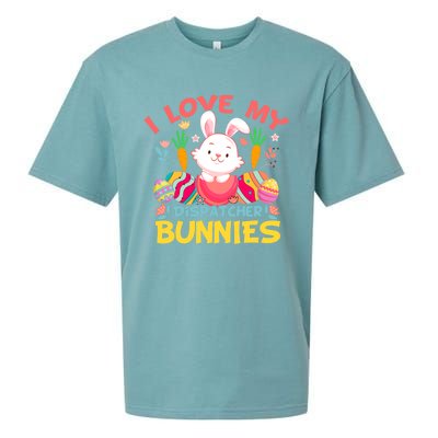 I Love My Dispatcher Bunnies Easter Day Funny Rabbit Gift Sueded Cloud Jersey T-Shirt