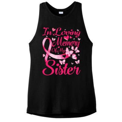 In Loving Memory Of My Sister Breast Cancer Awareness Ladies PosiCharge Tri-Blend Wicking Tank