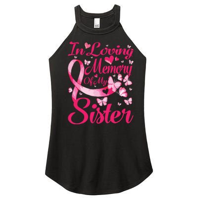 In Loving Memory Of My Sister Breast Cancer Awareness Women's Perfect Tri Rocker Tank